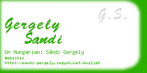 gergely sandi business card