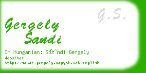 gergely sandi business card